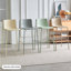 Chaise d'appoint à dossier solide gris (ensemble de 2)-1574531280