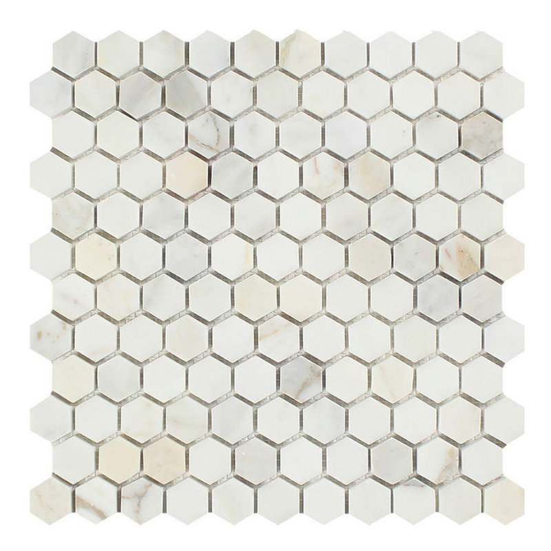 Calacatta Marble Honeycomb Mosaic Wall & Floor Tile