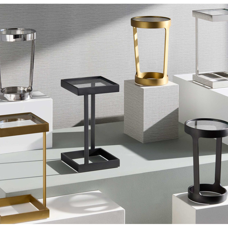 Dax Round Pull Up Table, Polished Stainless Steel