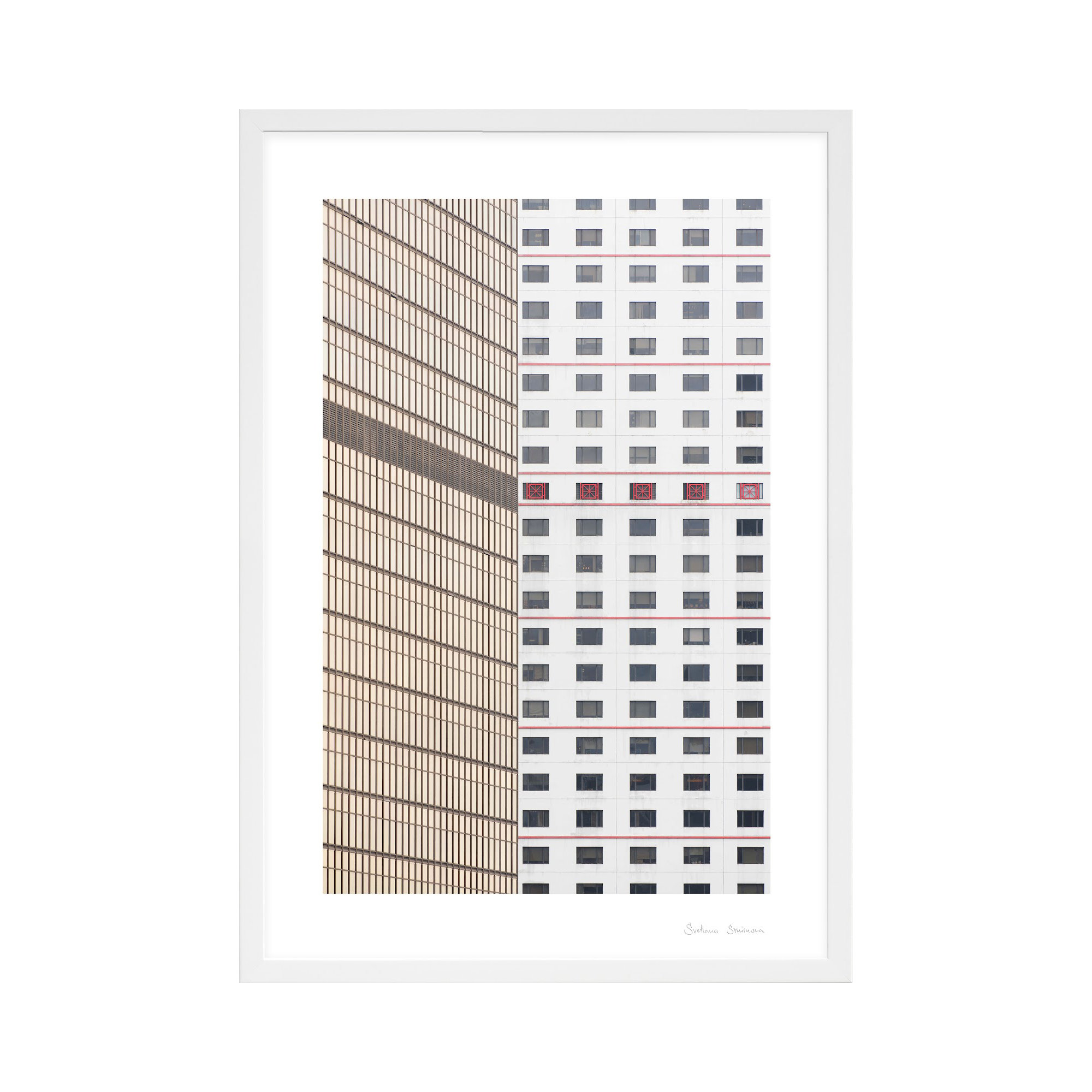 Hong Kong 1 by Svetlana Smirnova, 25" H x 17.5" W x 1.25" D, White
