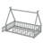 Whimsical Tent-Shaped Bed With Integrated Guardrails, Support Slats, And Doorway Design-1402230514-1402230516