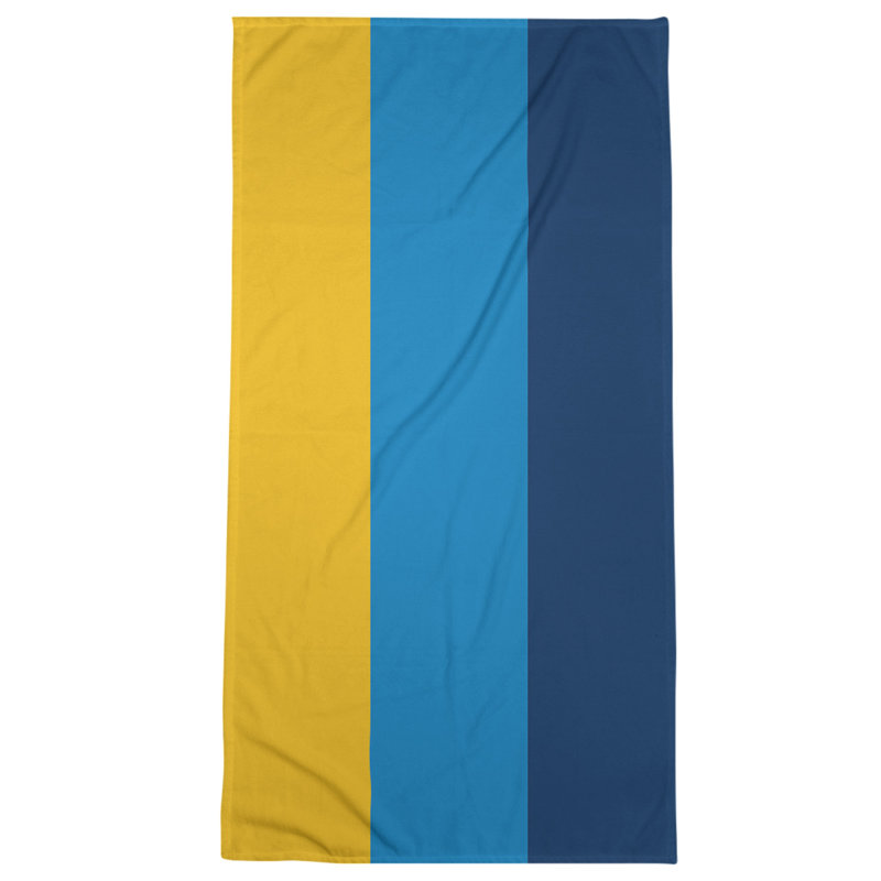 Microfiber Bath Towel, Tennessee Red Football Baby Blue/Yellow