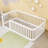 Twin Wooden Floor Platform Bed-377122075
