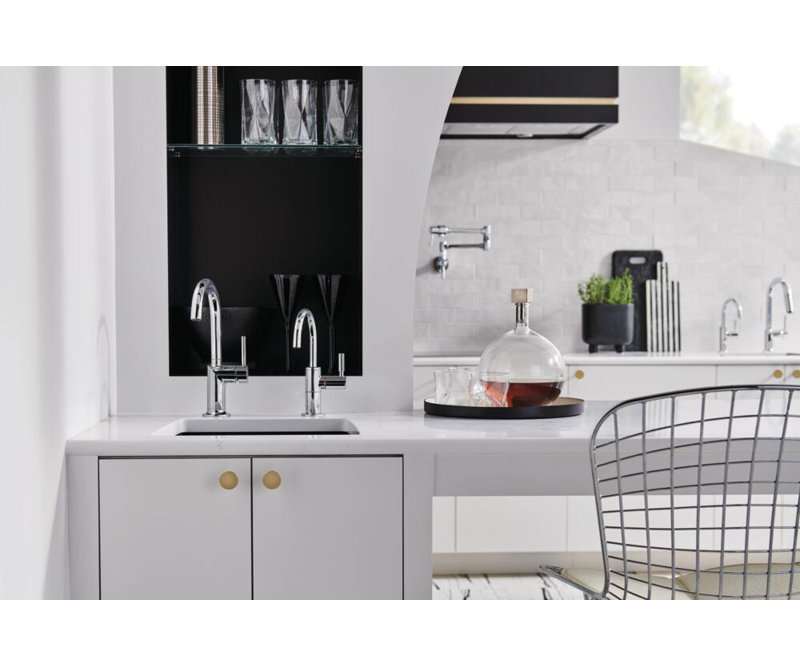 Instant Hot Faucet with Arc Spout, Chrome