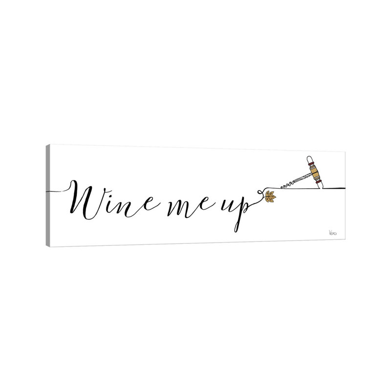 Underlined Wine III by Veronique Charron - Wrapped Canvas Panoramic Print, 30.48 cm H x 91.44 cm W x 1.91 cm D