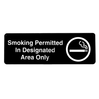 Smoking Permitted in Designated Areas Sign