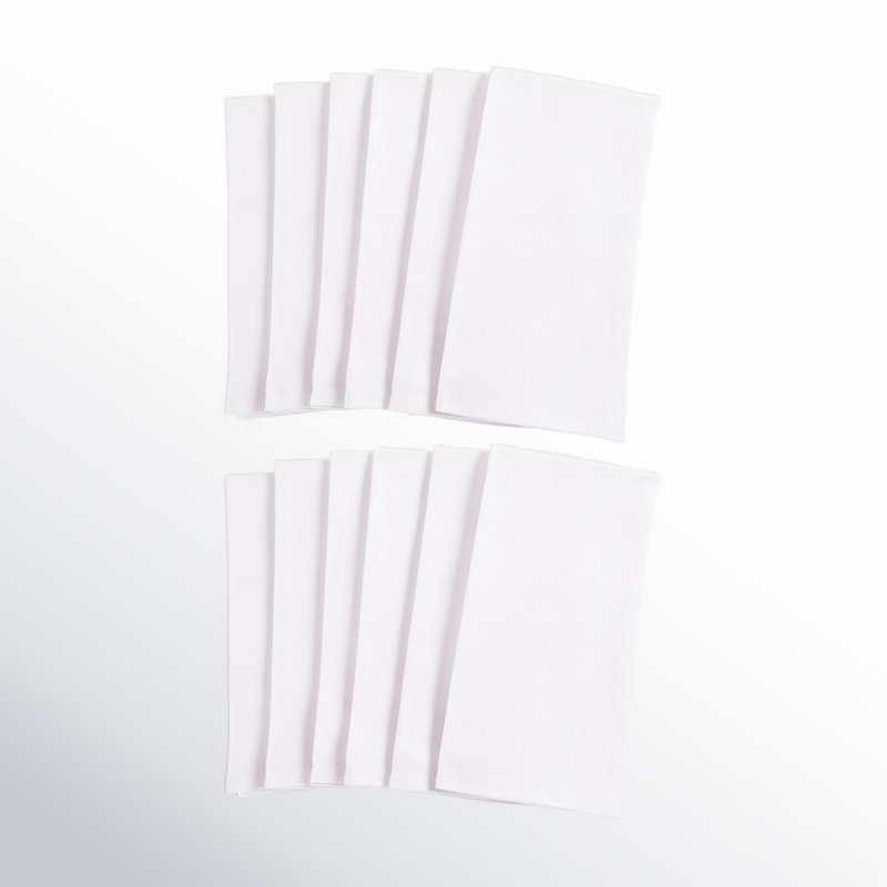 Chateau Cotton Blend Square Napkin, White