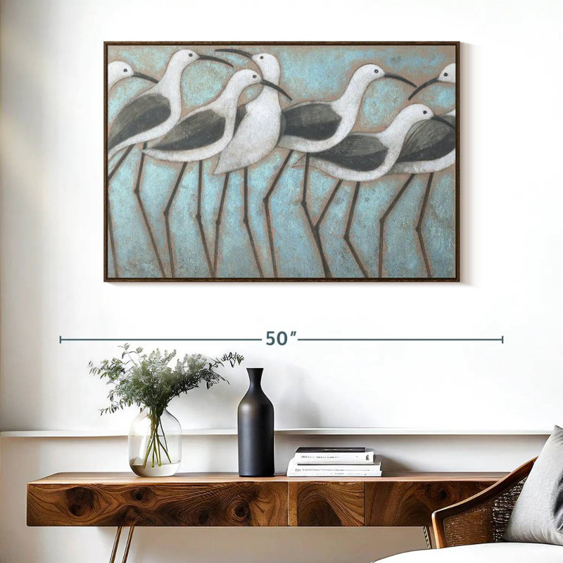 Défilé côtier, Cadre flottant en noyer, 40 po x 27 po