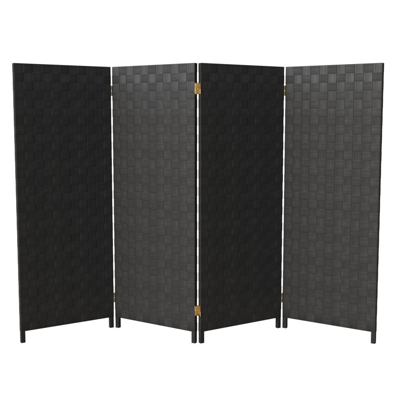Paravent de jardin extérieur pliant, Noir, 4, H 47 po