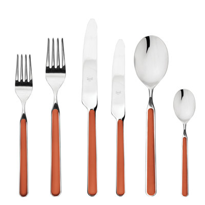 Fantasia Flatware Set - 36 Pieces - Rust