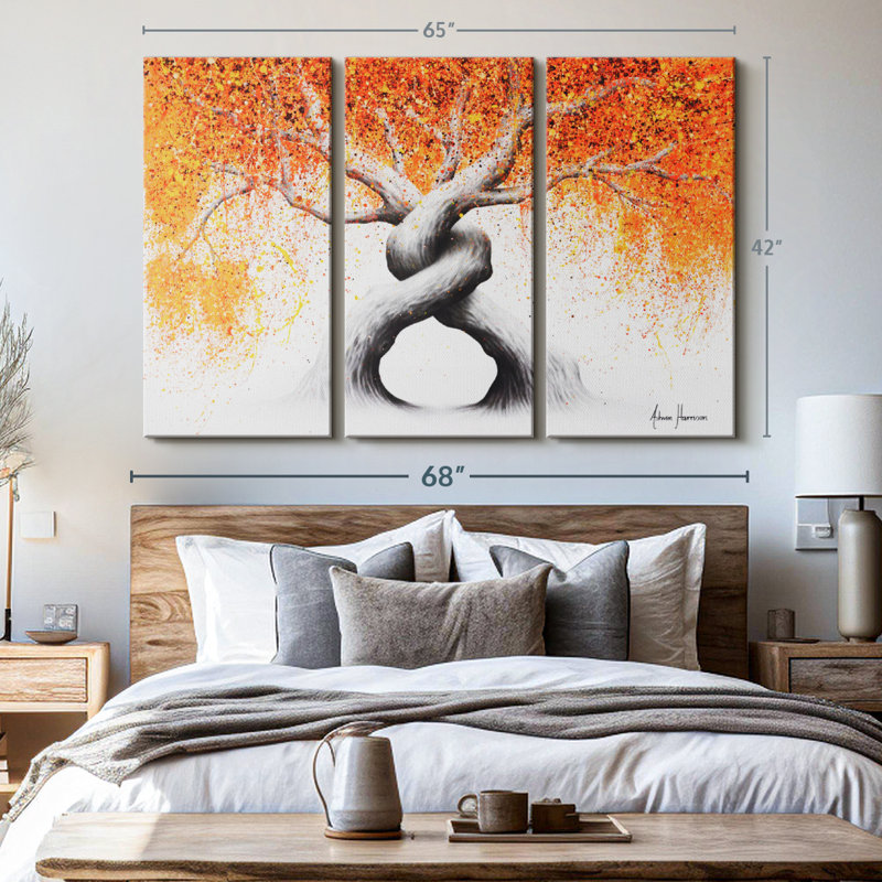 «Twist Love Trees» sur, H 42 po x l 65 po x P 1,25 po