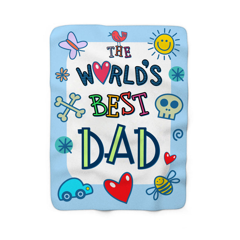  la couverture du meilleur papa du monde, L 60 po x L 80 po