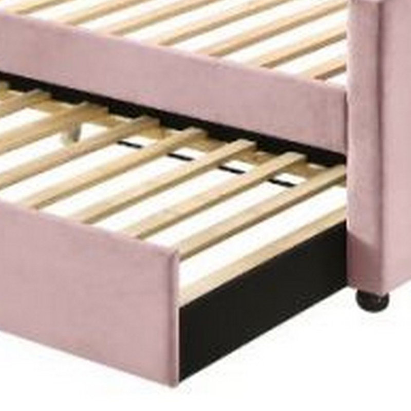 Deshion Upholstered Daybed, Pink, Twin