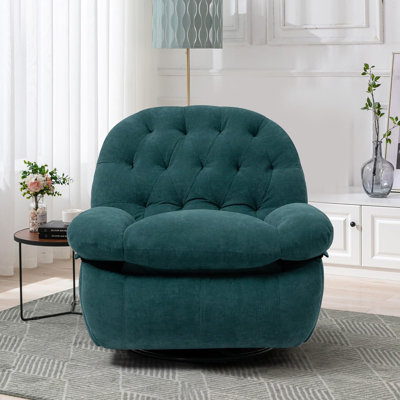 Fauteuil inclinable avec fonction de massage et de chaleur, mouvement à bascule pivotant, inclinaison manuelle, support de téléphone portable intégré pour le salon ou la chambre à coucher