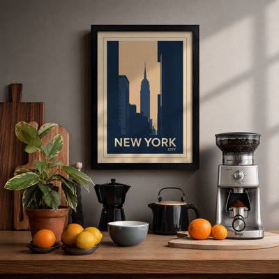 Postcard from New York Vintage - Framed Print