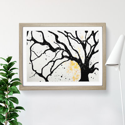 Bare Tree Splash Vol.1 Abstract 1 Piece Single Picture Frame Painting