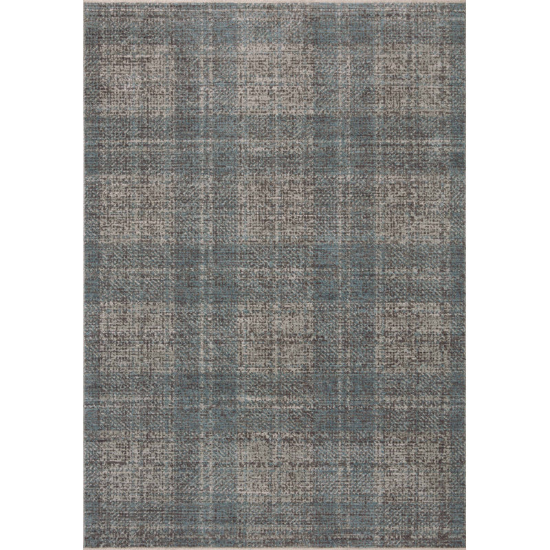 Angela Rose x Loloi Ember Denim / Charcoal Area Rug, Rectangle 3'6" x 5'6"