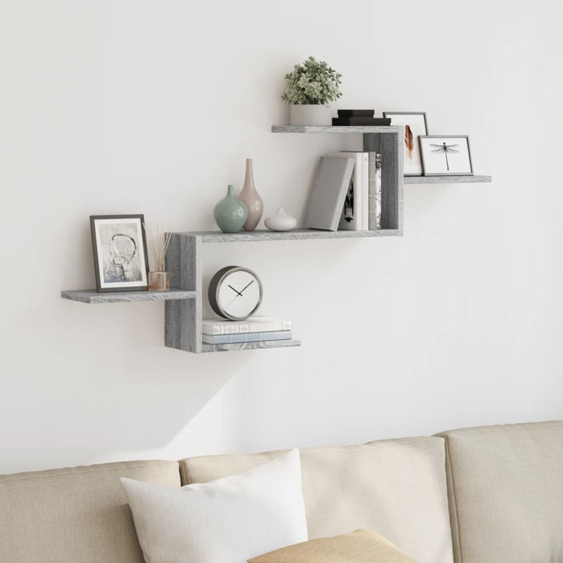 Rhien Floating Shelf, Grey Sonoma, 49cm H x 104cm W x 15cm