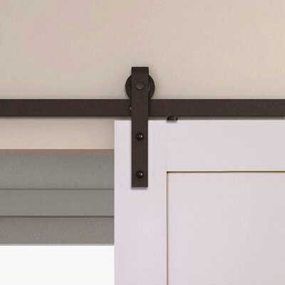 78 in Soft Close Solid Steel Sliding Rolling Barn Door Hardware Kit for Single Wood Doors -  American Pro Decor, 5APD10755