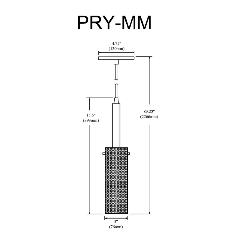 Luminaire suspendu 1 lumière Percy, Noir mat