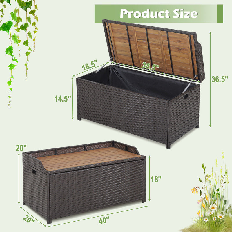 Wicker Outdoor Bench