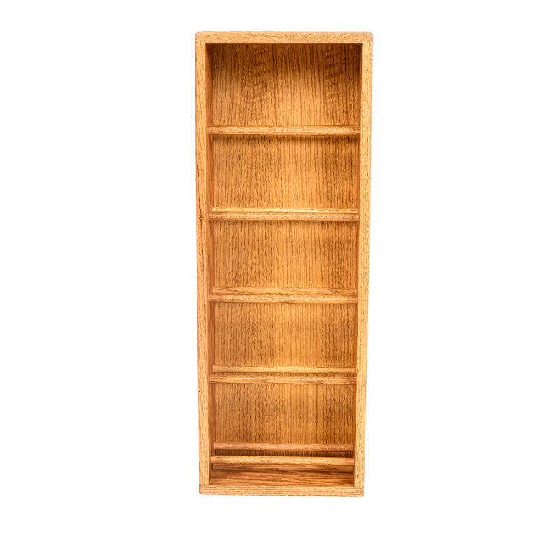 Dowel-Style Wooden CD Rack - 06W Series, Dark, 33.5" H x 12.25" W x 6.5" D