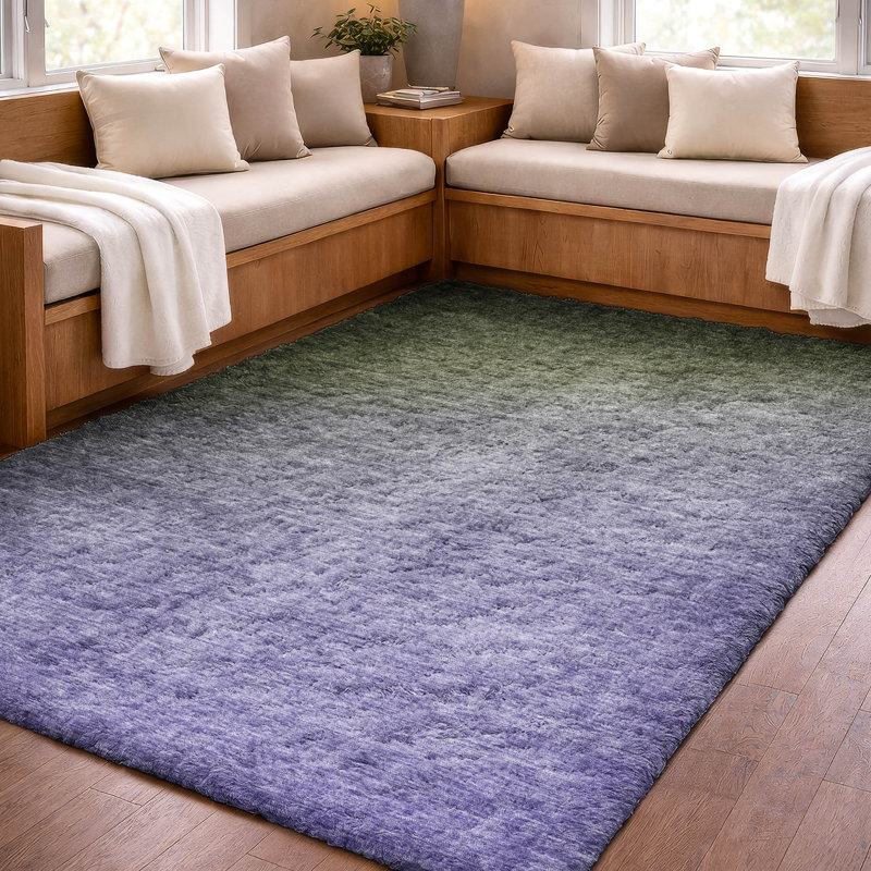 Tapis dégradé de qualité supérieure lavable à la machine ADS569, Olive, 10' x 14'