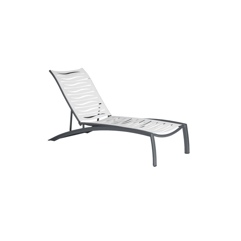 South Beach Outdoor Chaise Lounge, Graphite, Jade Vinyl