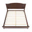 Base de lit plateforme en bois massif espresso pleine grandeur avec tête de lit courbée, capacité robuste de 600 lb, aucun sommier requis, assemblage facile, base de lit classique pour la chambre à coucher-129160760-129160763