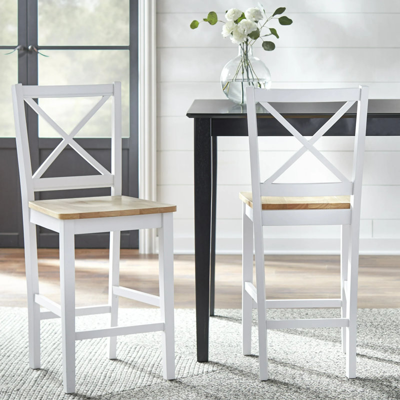 Counter Stool with Solid Wood Frame