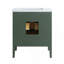 Meuble-lavabo autoportant vert entièrement assemblé de 30 po avec construction en bois massif et plateau en marbre d'ingénierie-522583712-522583719-522583714