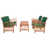 Natural Frame/Green Cushion