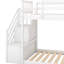 Lit superposé avec glissière et escalier - Tablettes de rangement compactes en bois de qualité compacte et de construction amusante requises-327504075