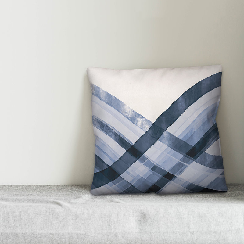 Geometric Throw Pillow, 20" x 20", Blue