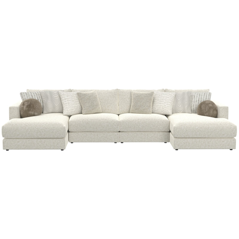 Ritzy 4-piece Modular Double Chaise Sectional