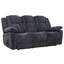 2-piece Dark Grey Upholstered Manual Reclining Sofa & Loveseat Set-1222208850