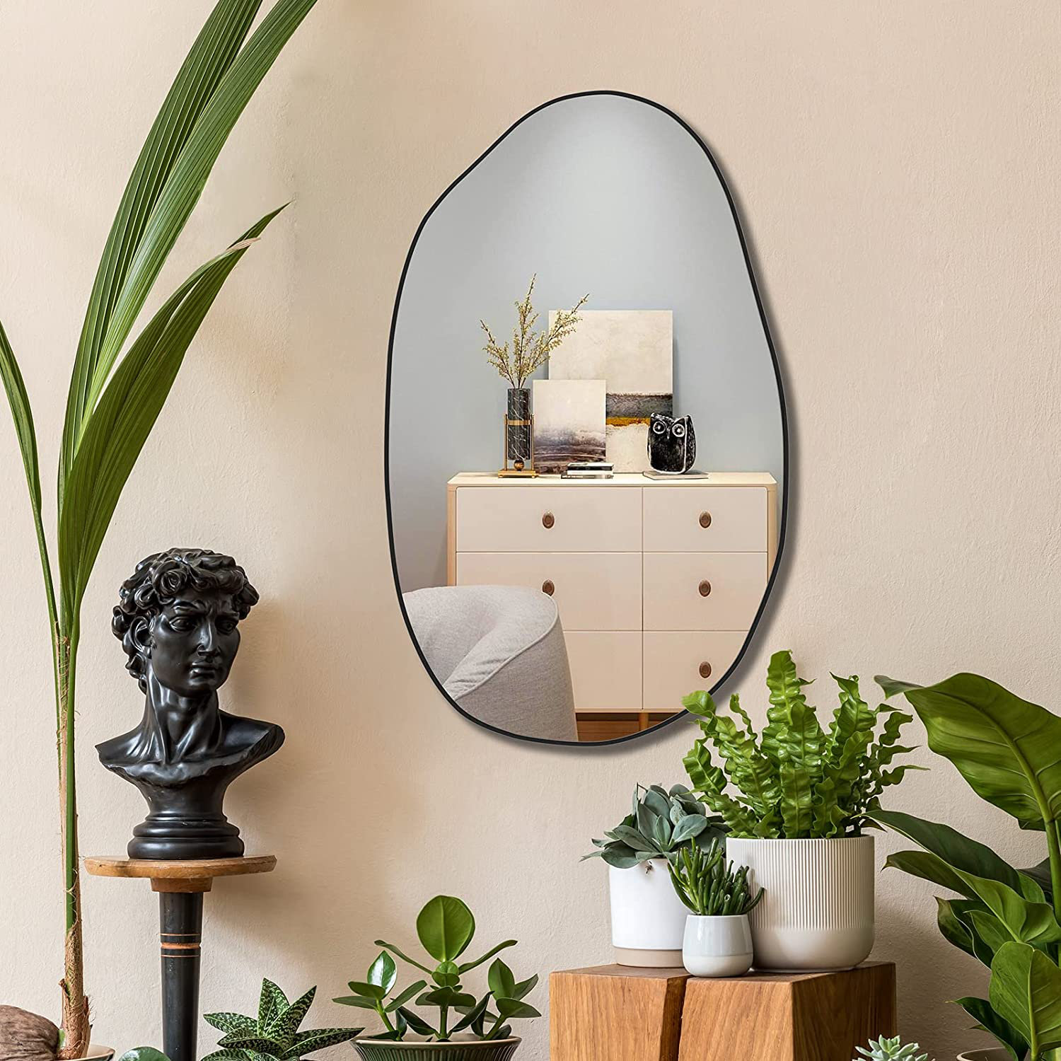 Brayden Studio® Archie-Jack Irregular Wall Mirror, Asymmetrical Mirror Wall Mounted, Unique ...