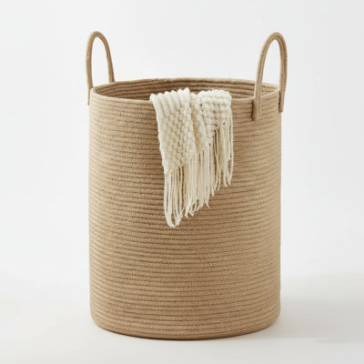 Panier à linge 58 po en jute avec poignées