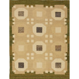 Geometric Area Rug in Light Brown