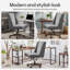 Chaise de bureau pivotante en chenille Mellins-2027826996