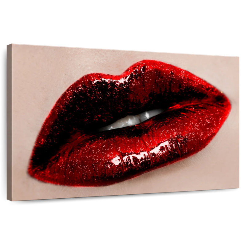 Shuttleworth Dark Red Lips, 24" H x 36" W