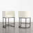 Upholstered Counter Stool with Metal Frame-1555211742
