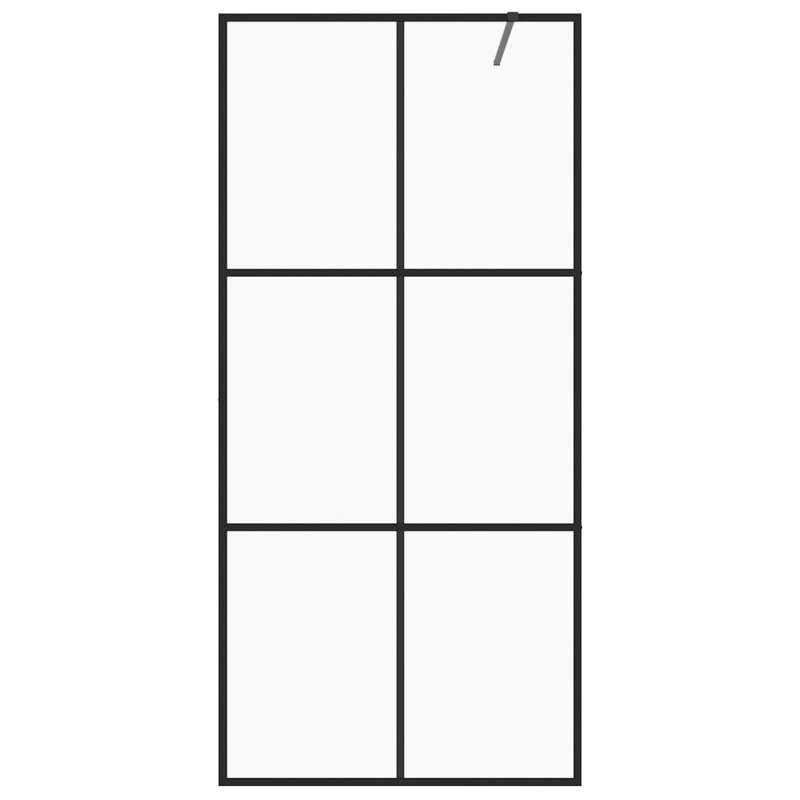 Deakyneville Slab Semi-Frameless Shower Door with Clear Glass, 76.77cm H x 35.43cm W