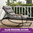 Outdoor Rocking Chair With Soft Thick Cushion