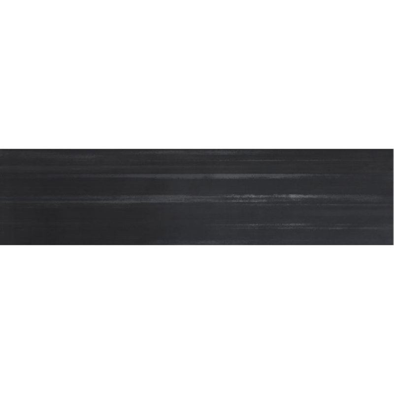 Tuile de champ en porcelaine 12" x 48" Intermix, Noir mat
