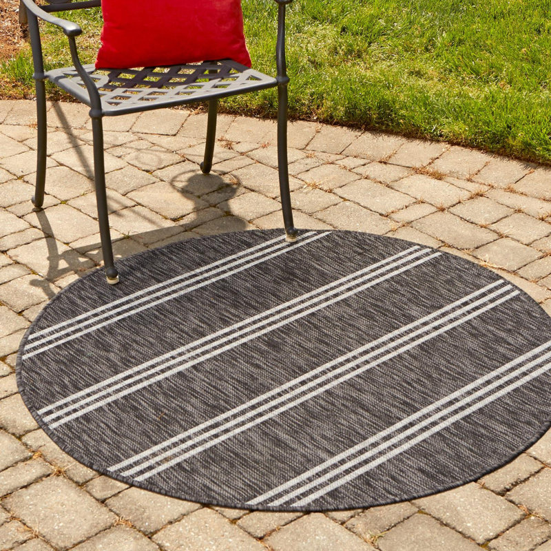 Tapis intérieur / extérieur Jill Zarin Anguilla, Rond 5 pi 3 po