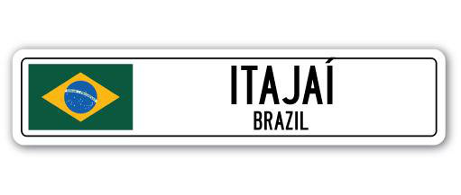Panneau de signalisation en aluminium Itajao, Brésil, H 4 po x l 18 po x P 1 po