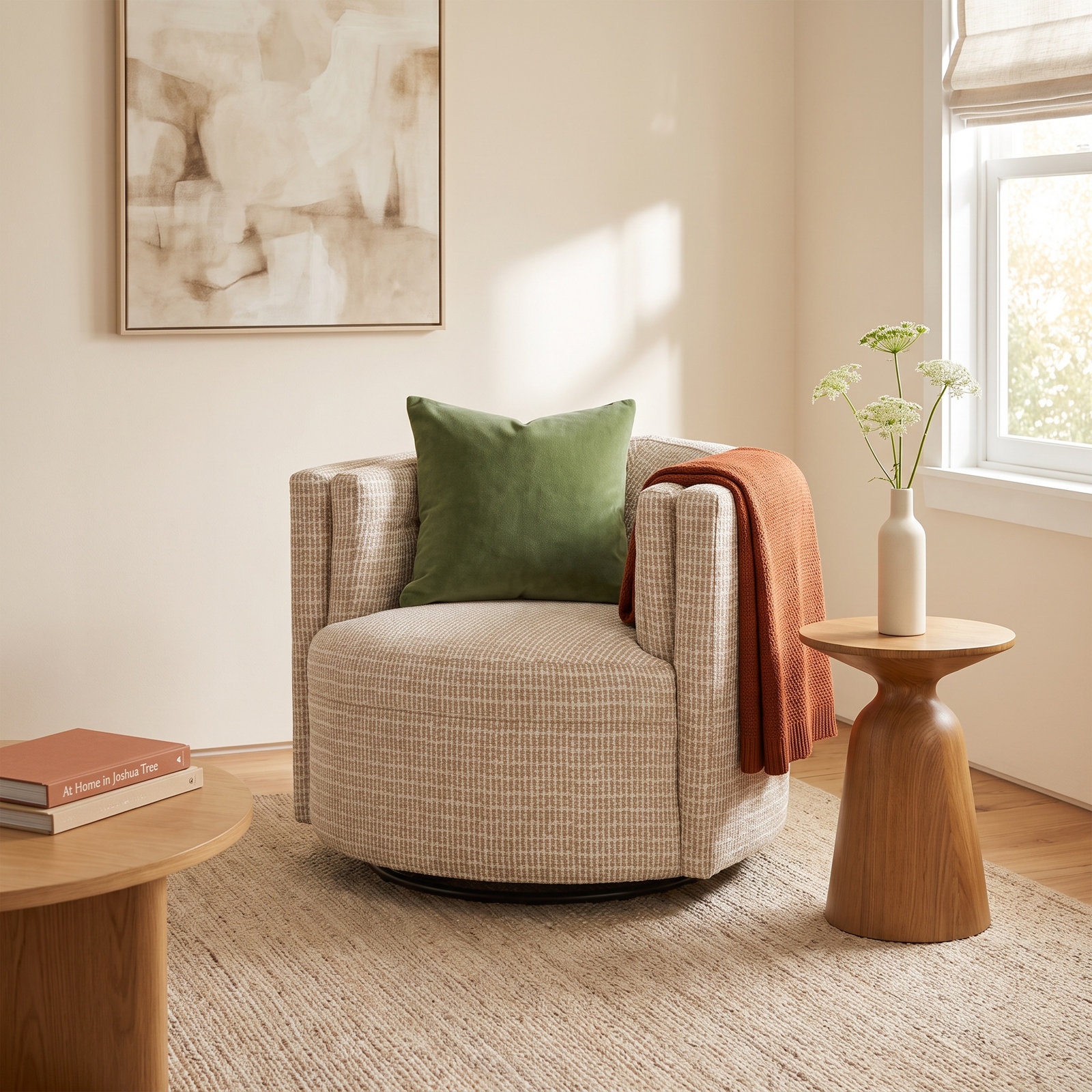Swivel Accent Chair, Malibu Sand