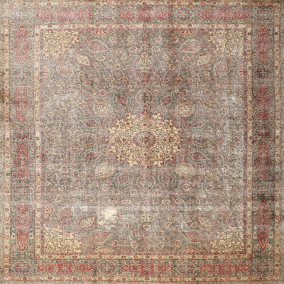 Tapis traditionnel rouge / vert Naiya