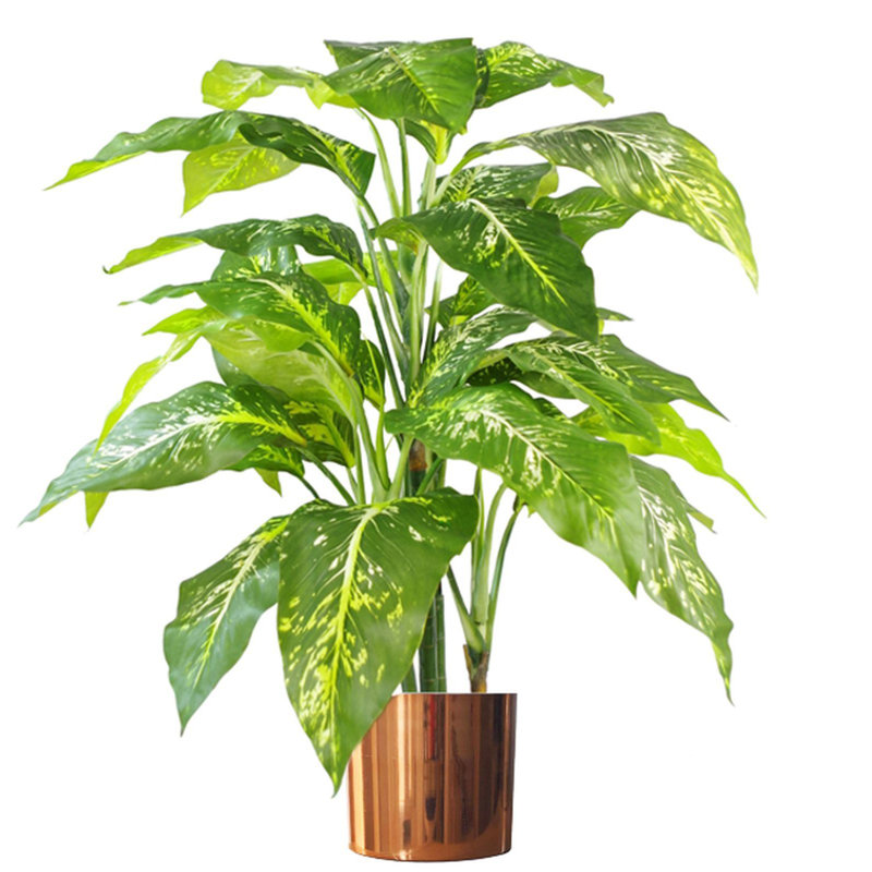 100cm Faux Tree in Metal Planter, Copper
